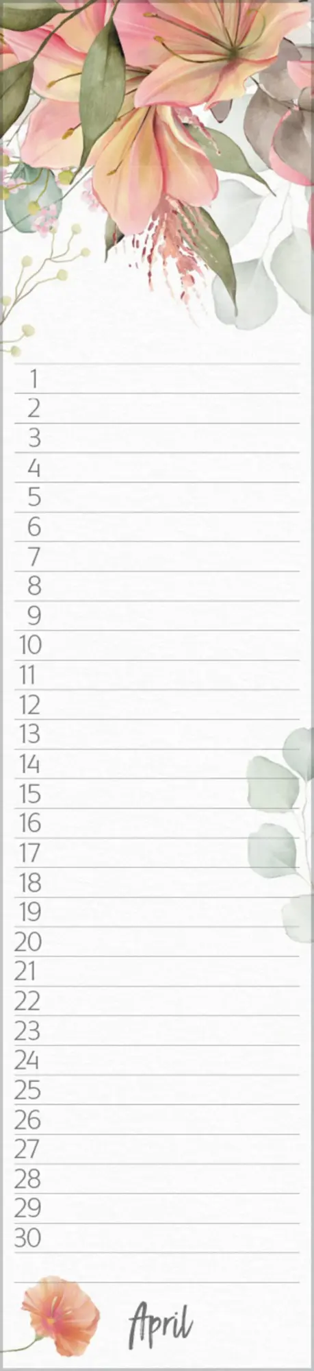 Bild: 9783731887645 | Geburtstags-Langplaner Floral | Verlag Korsch | Kalender | 13 S.