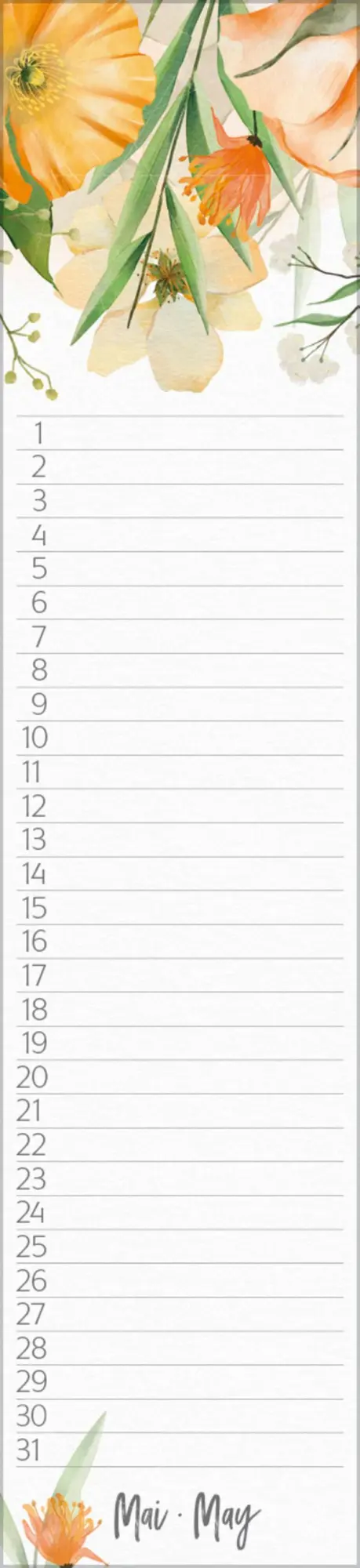 Bild: 9783731887645 | Geburtstags-Langplaner Floral | Verlag Korsch | Kalender | 13 S.