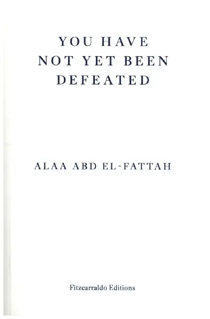Cover: 9781913097745 | You Have Not Yet Been Defeated | Alaa Abd El-Fattah | Taschenbuch
