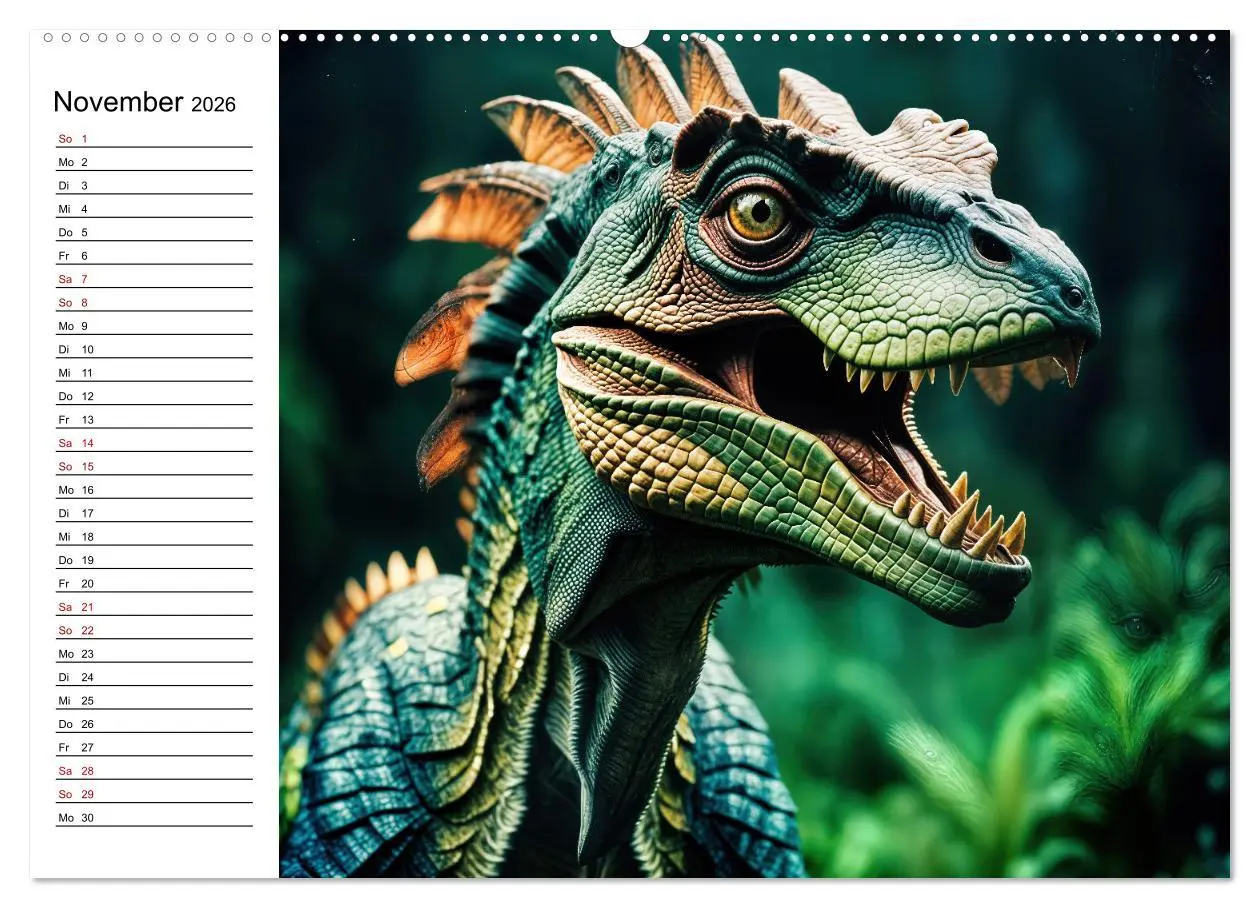 Bild: 9783457267745 | Urzeit erwacht - Ein Jahr mit den Dinosauriern (Wandkalender 2026...