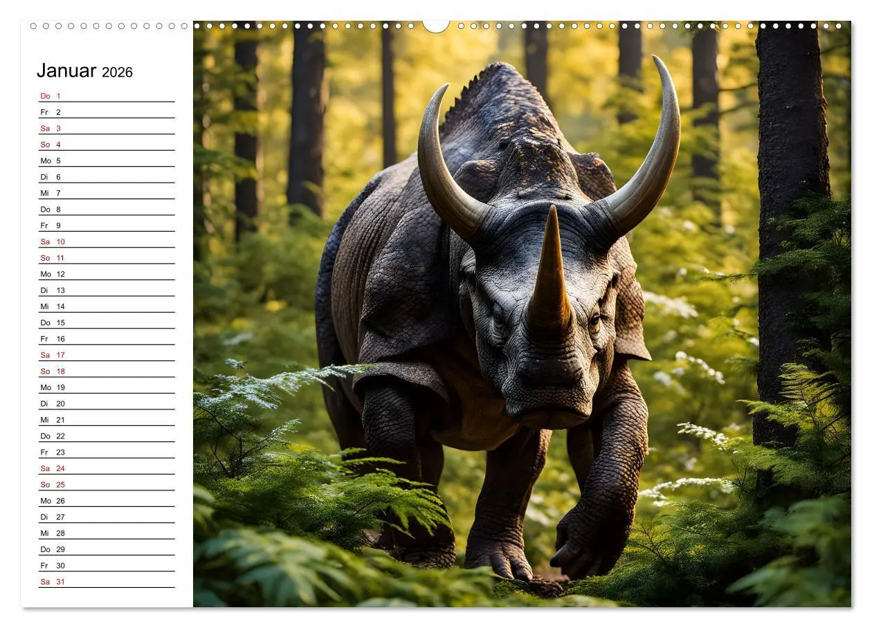 Bild: 9783457267745 | Urzeit erwacht - Ein Jahr mit den Dinosauriern (Wandkalender 2026...