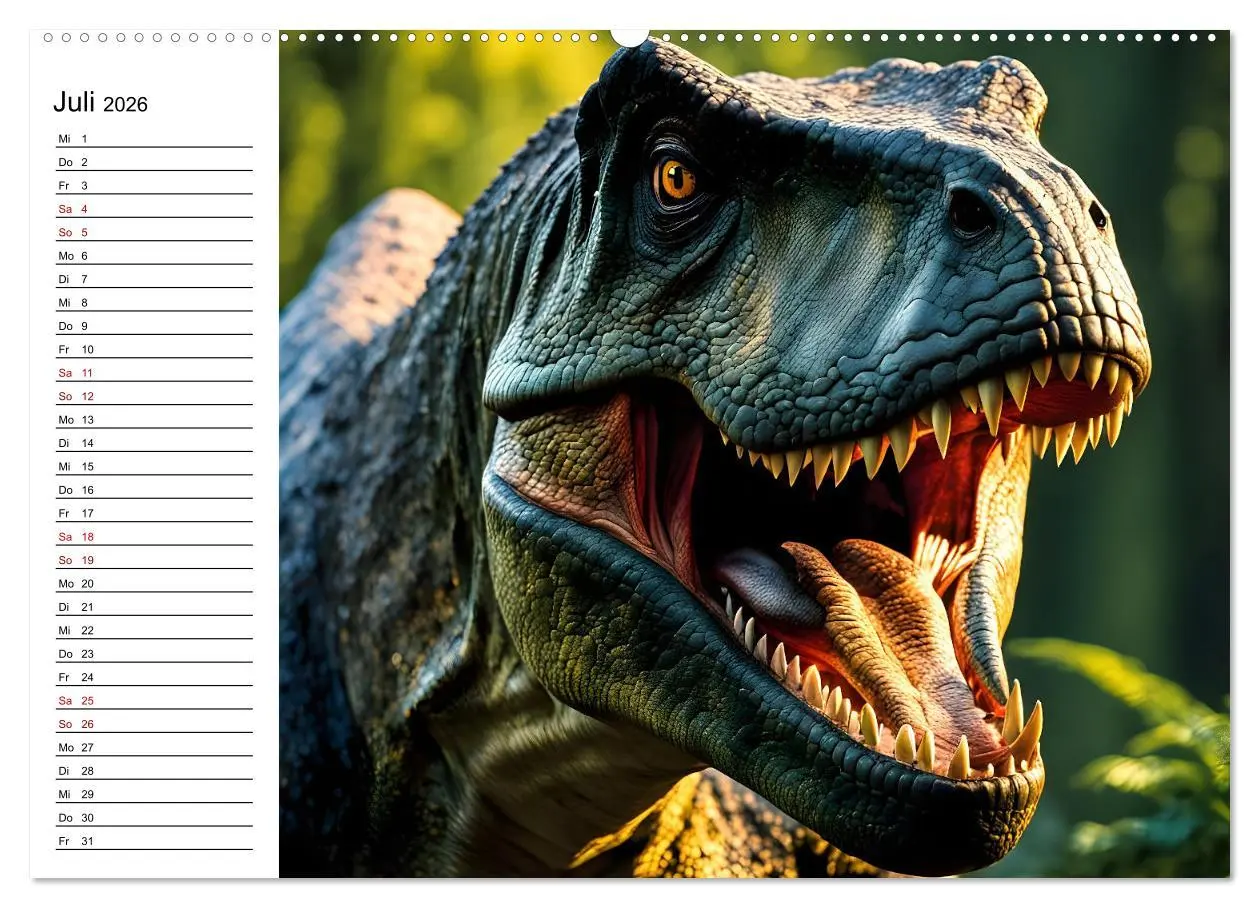 Bild: 9783457267745 | Urzeit erwacht - Ein Jahr mit den Dinosauriern (Wandkalender 2026...