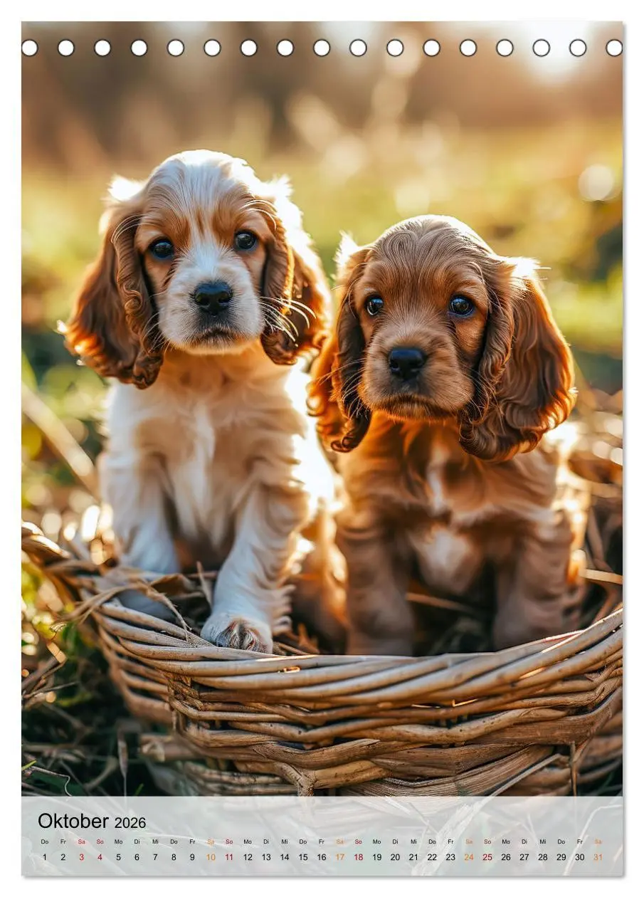 Bild: 9783516287745 | Cocker Spaniel - ein Hund für die Familie (Tischkalender 2026 DIN...