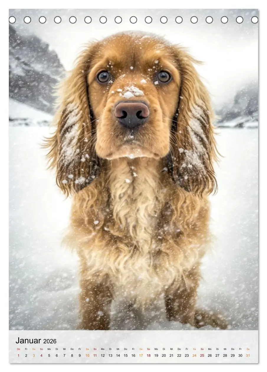 Bild: 9783516287745 | Cocker Spaniel - ein Hund für die Familie (Tischkalender 2026 DIN...