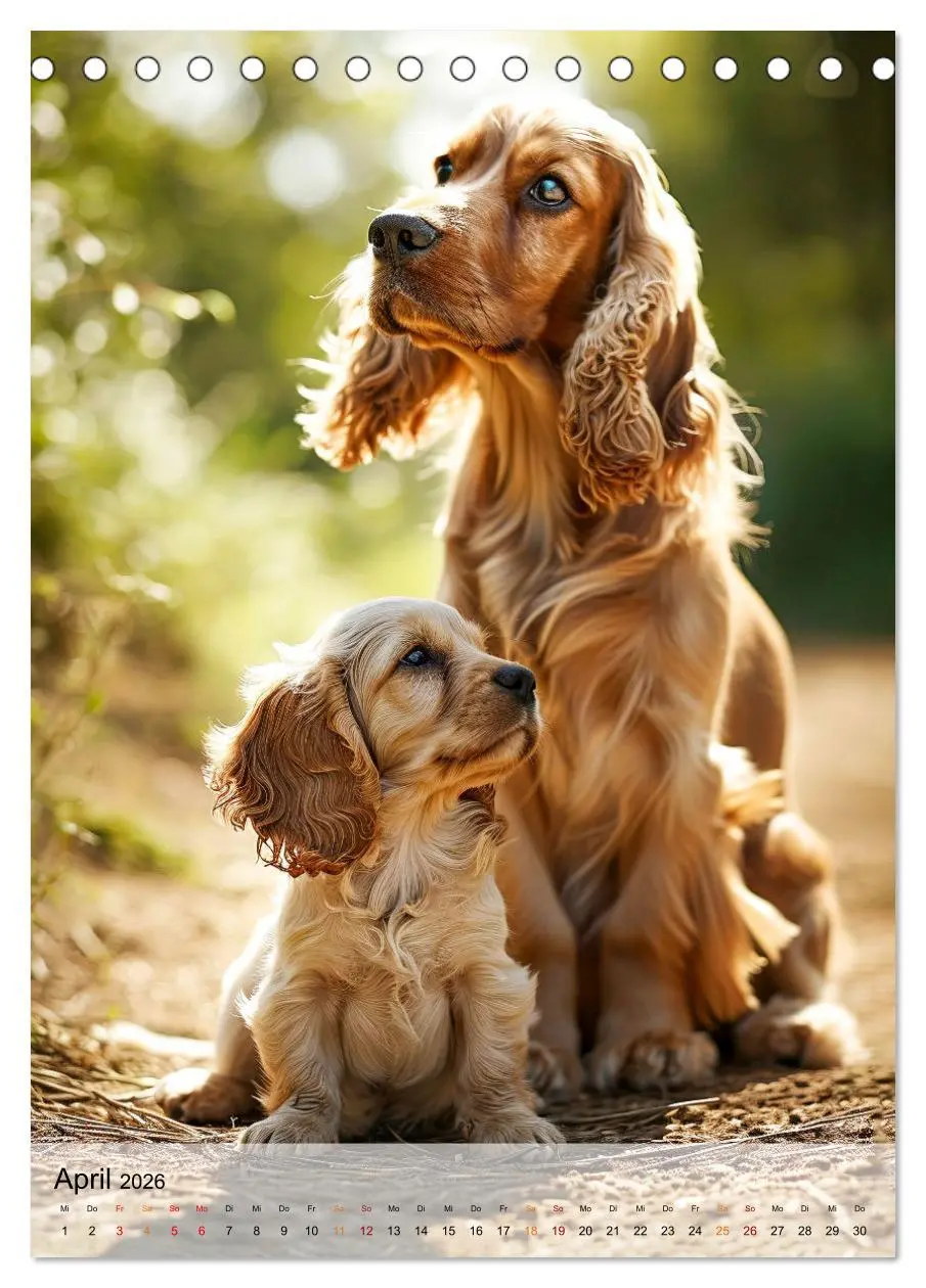 Bild: 9783516287745 | Cocker Spaniel - ein Hund für die Familie (Tischkalender 2026 DIN...
