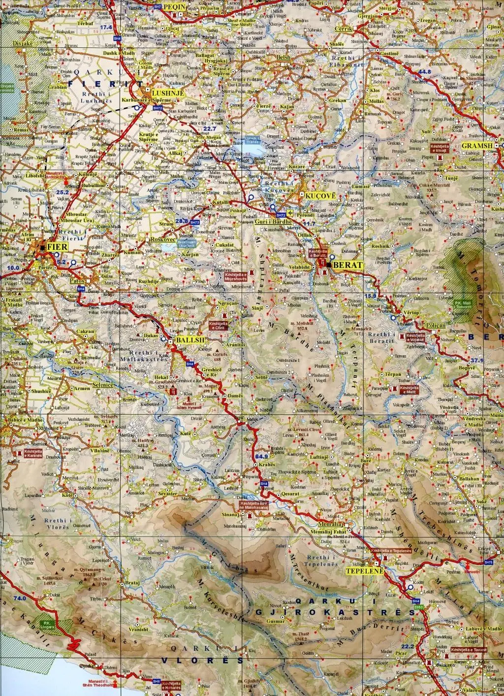 Bild: 9789604487745 | Albanien Straßenkarte 1 : 350 000 GPS | (Land-)Karte | Orama Maps