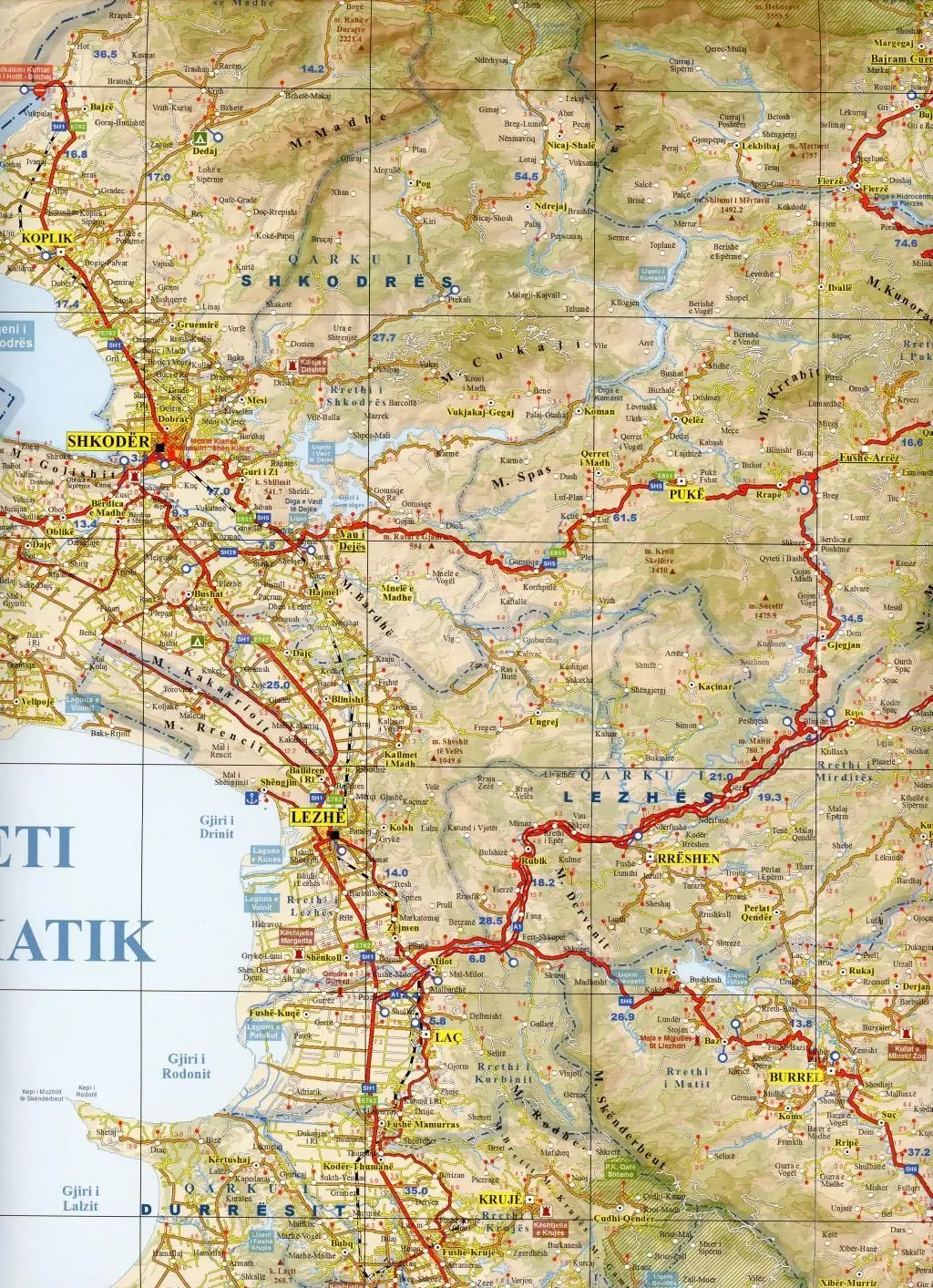 Bild: 9789604487745 | Albanien Straßenkarte 1 : 350 000 GPS | (Land-)Karte | Orama Maps