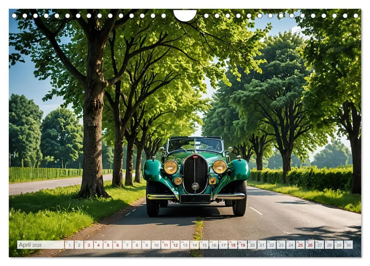 Bild: 9783457327845 | Virtual Classic Cars (Wandkalender 2026 DIN A4 quer), CALVENDO...