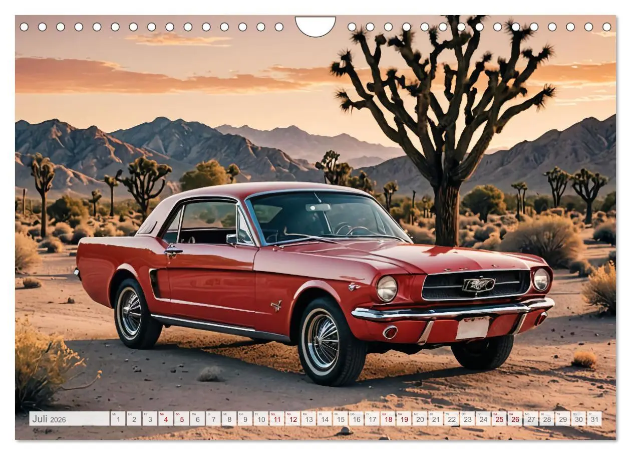 Bild: 9783457327845 | Virtual Classic Cars (Wandkalender 2026 DIN A4 quer), CALVENDO...