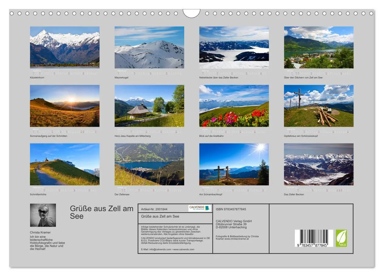 Bild: 9783457877845 | Grüße aus Zell am See (Wandkalender 2026 DIN A3 quer), CALVENDO...