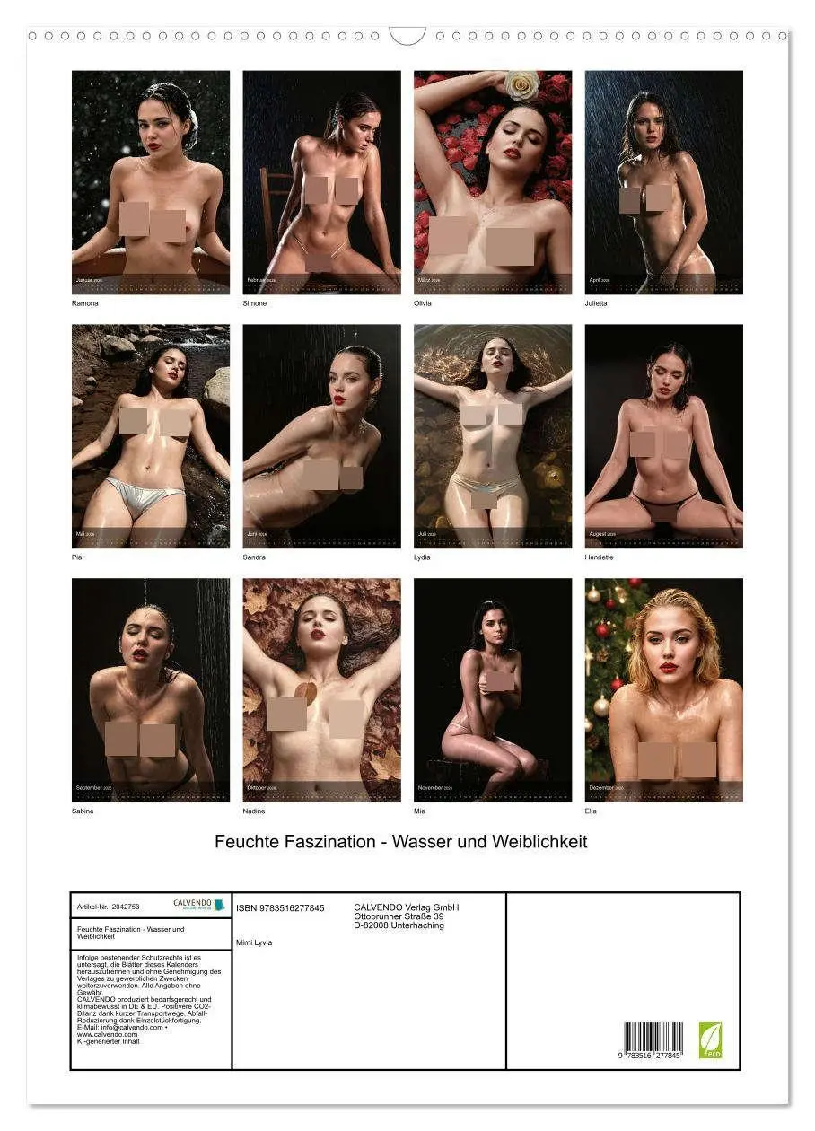 Bild: 9783516277845 | Feuchte Faszination - Wasser und Weiblichkeit (Wandkalender 2026...