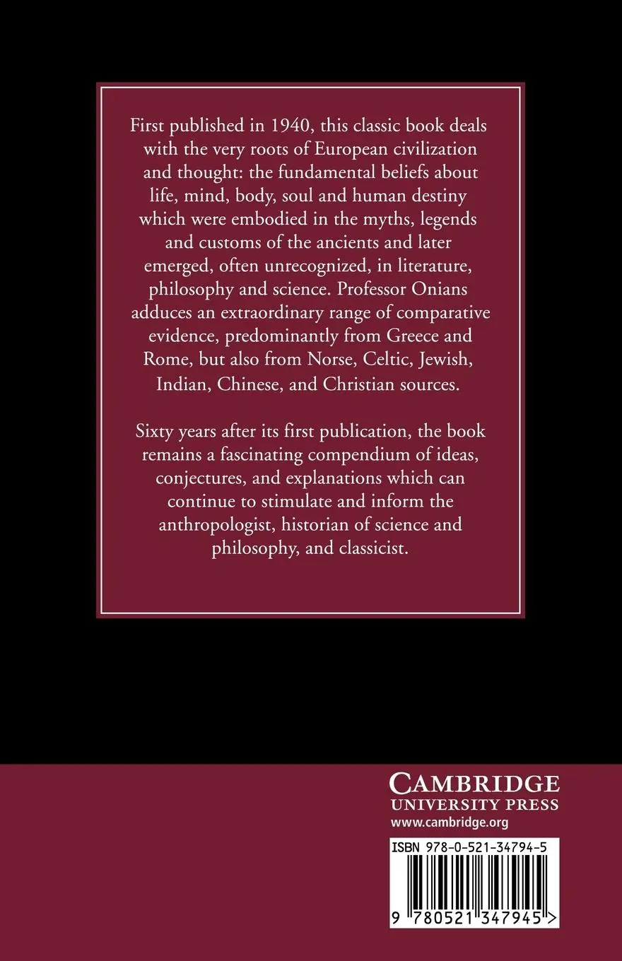Rückseite: 9780521347945 | The Origins of European Thought | Richard Broxton Onians (u. a.)