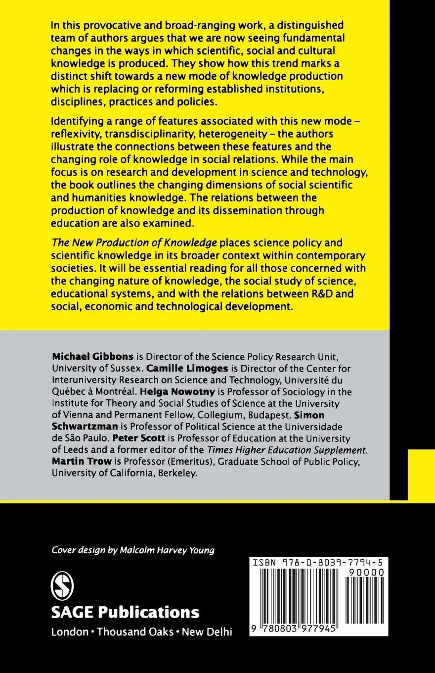 Rückseite: 9780803977945 | The New Production of Knowledge | Michael Gibbons (u. a.) | Buch