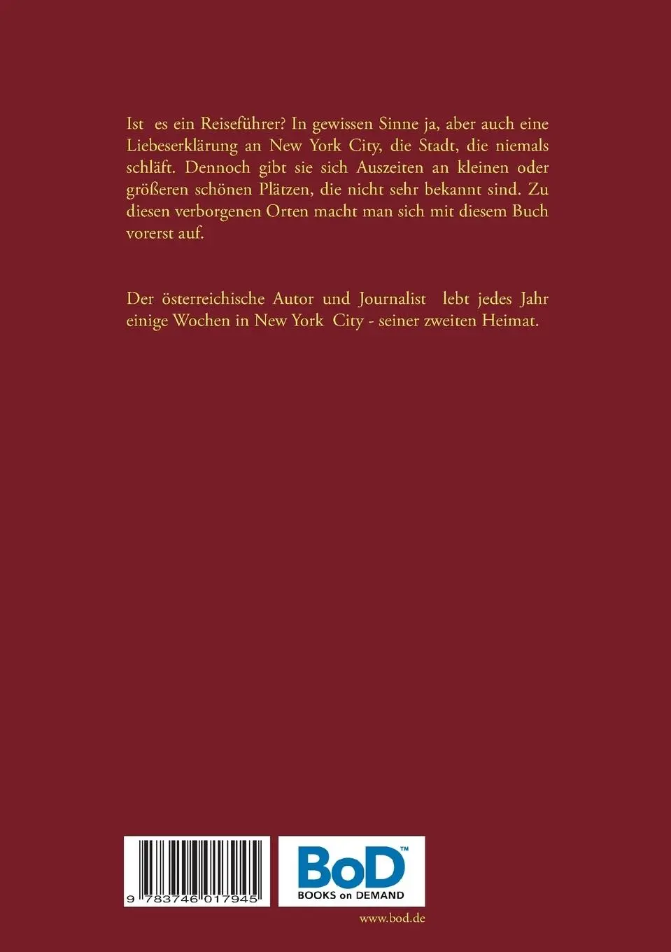 Rückseite: 9783746017945 | New York für Fortgeschrittene | Peter Lachnit | Taschenbuch | 272 S.