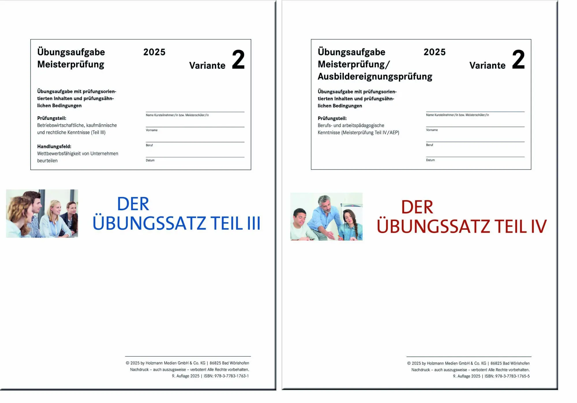 Cover: 9783778317945 | Das Übungspaket Teile III + IV - Variante 2 | Lothar Semper (u. a.)
