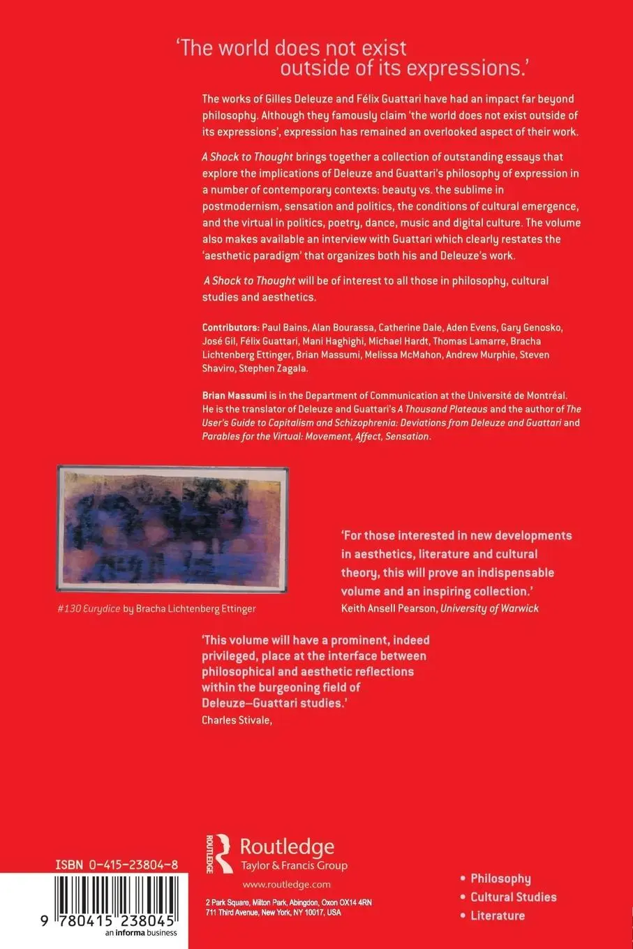 Rückseite: 9780415238045 | A Shock to Thought | Expression after Deleuze and Guattari | Massumi