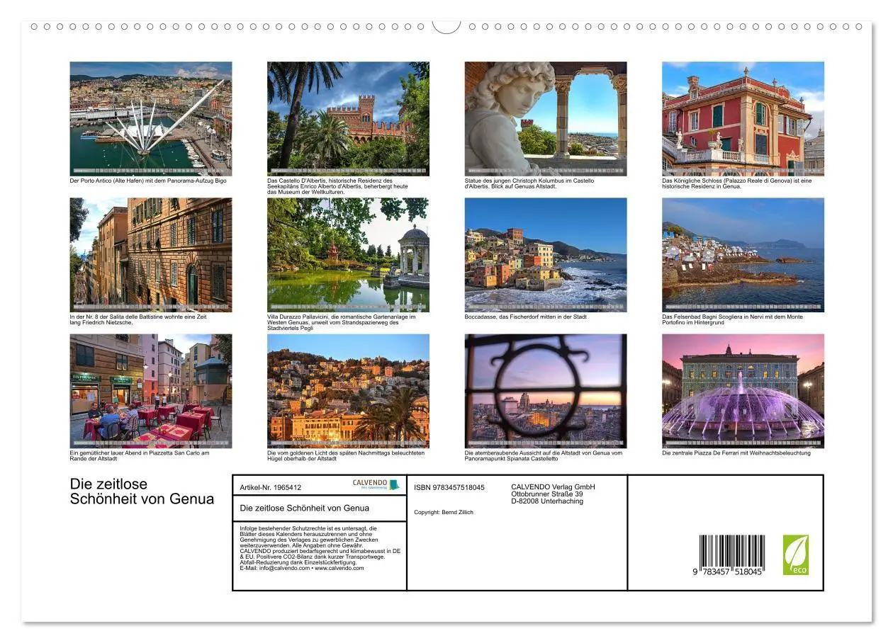 Bild: 9783457518045 | Die zeitlose Schönheit von Genua (hochwertiger Premium Wandkalender...