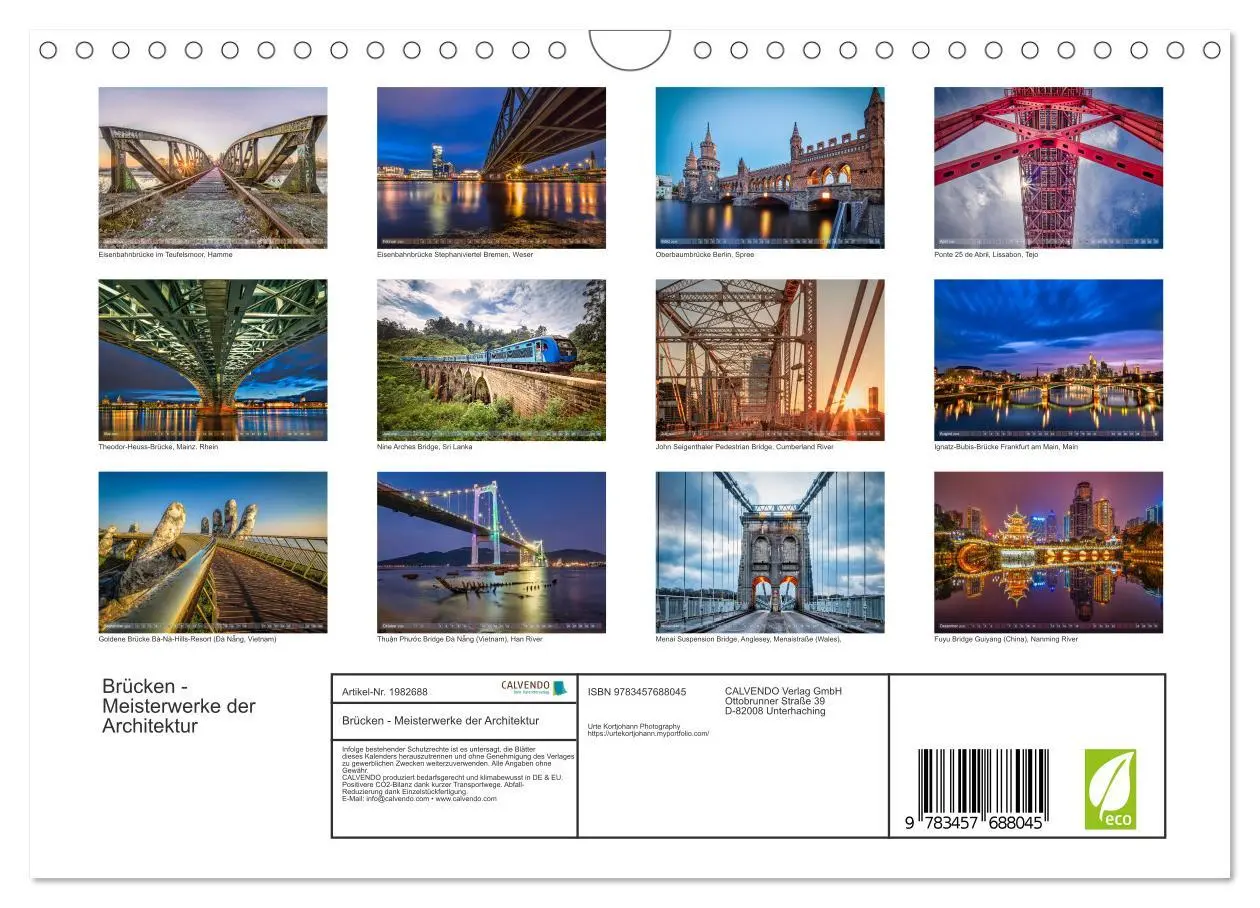 Bild: 9783457688045 | Brücken - Meisterwerke der Architektur (Wandkalender 2026 DIN A4...