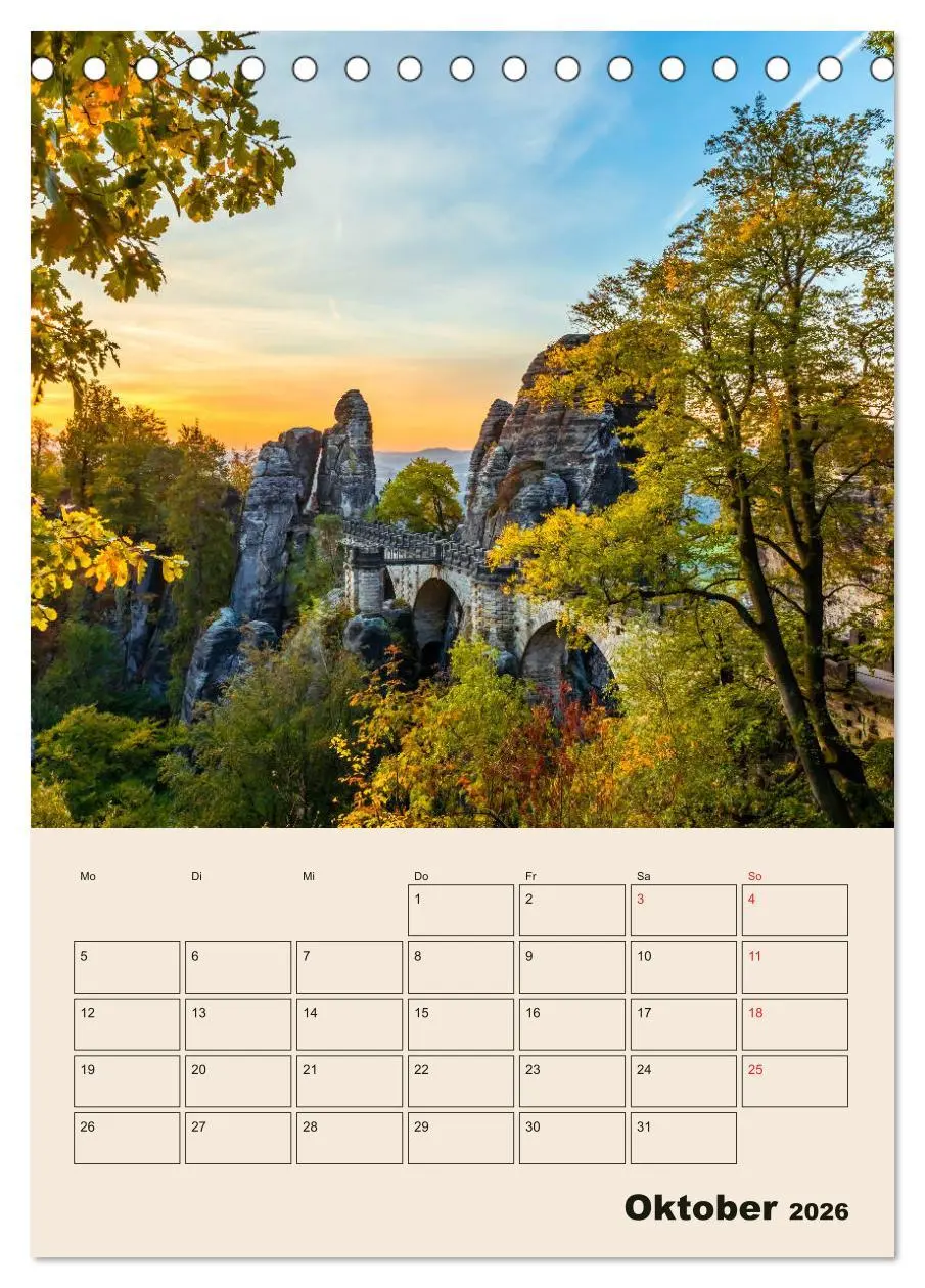 Bild: 9783516398045 | Zauberhafte Sächsische Schweiz (Tischkalender 2026 DIN A5 hoch),...