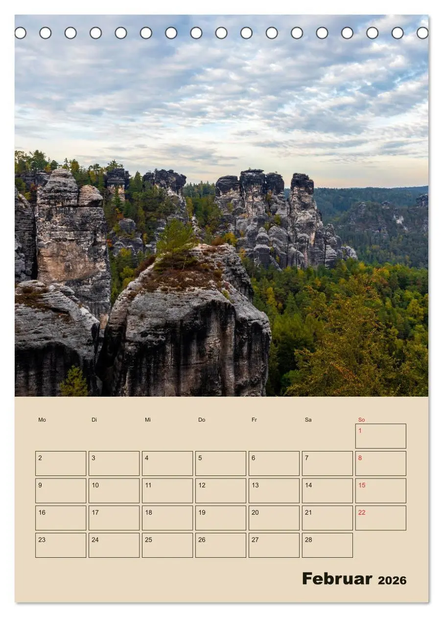 Bild: 9783516398045 | Zauberhafte Sächsische Schweiz (Tischkalender 2026 DIN A5 hoch),...