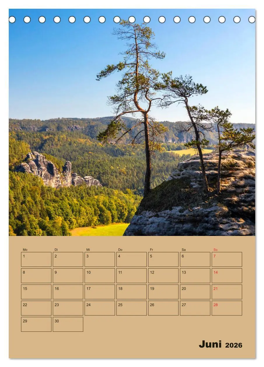 Bild: 9783516398045 | Zauberhafte Sächsische Schweiz (Tischkalender 2026 DIN A5 hoch),...