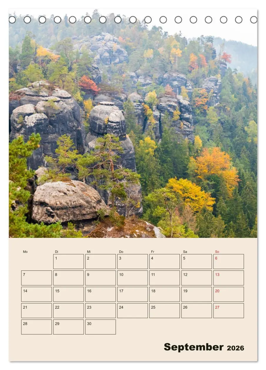 Bild: 9783516398045 | Zauberhafte Sächsische Schweiz (Tischkalender 2026 DIN A5 hoch),...