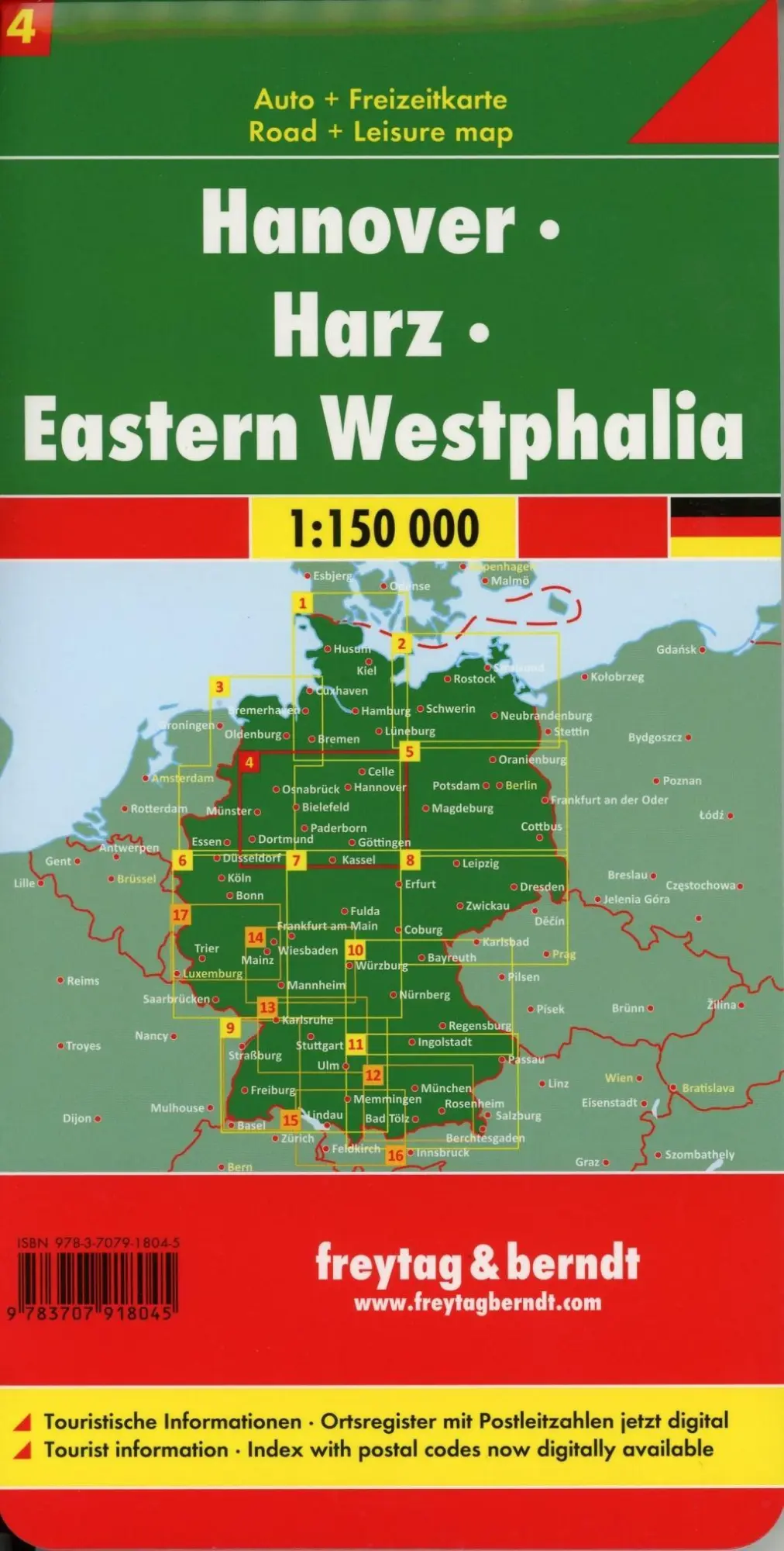 Bild: 9783707918045 | freytag &amp; berndt Straßenkarte Hannover - Harz - Ostwestfalen 1:150.000