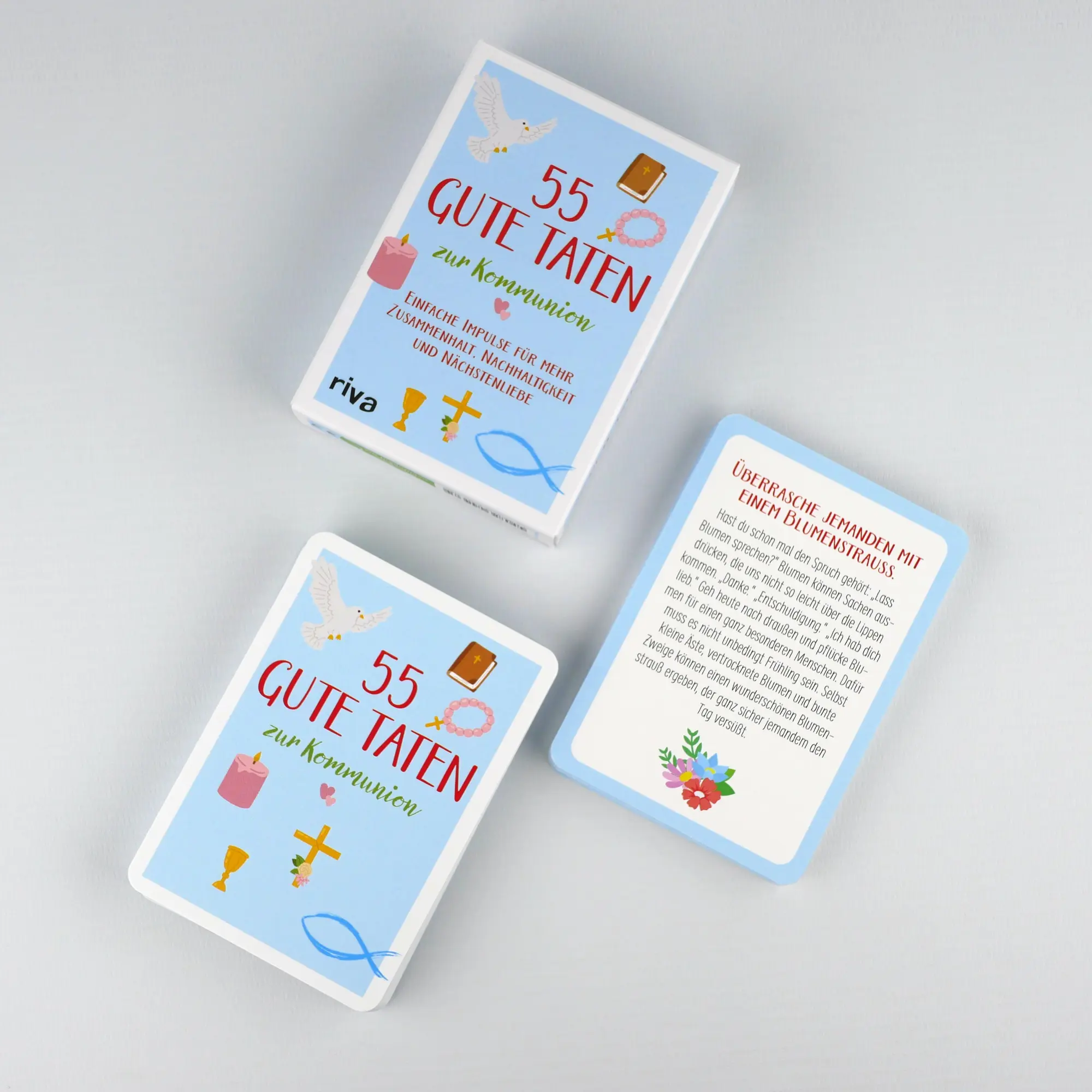 Bild: 9783742328045 | 55 gute Taten zur Kommunion | Carolina Graf | Box | 57 S. | Deutsch