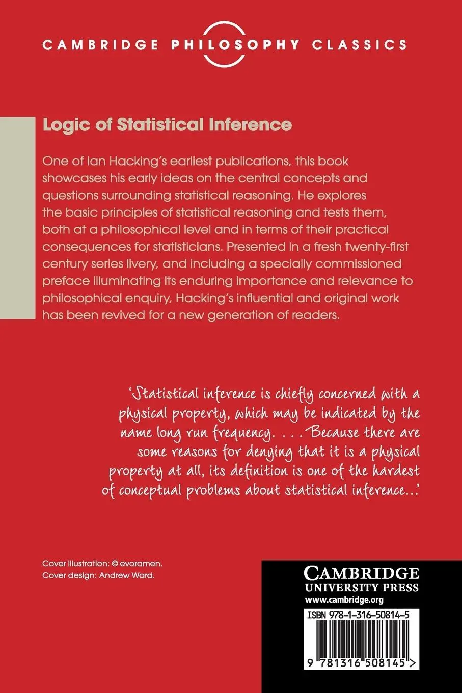 Rückseite: 9781316508145 | Logic of Statistical Inference | Ian Hacking | Taschenbuch | Englisch
