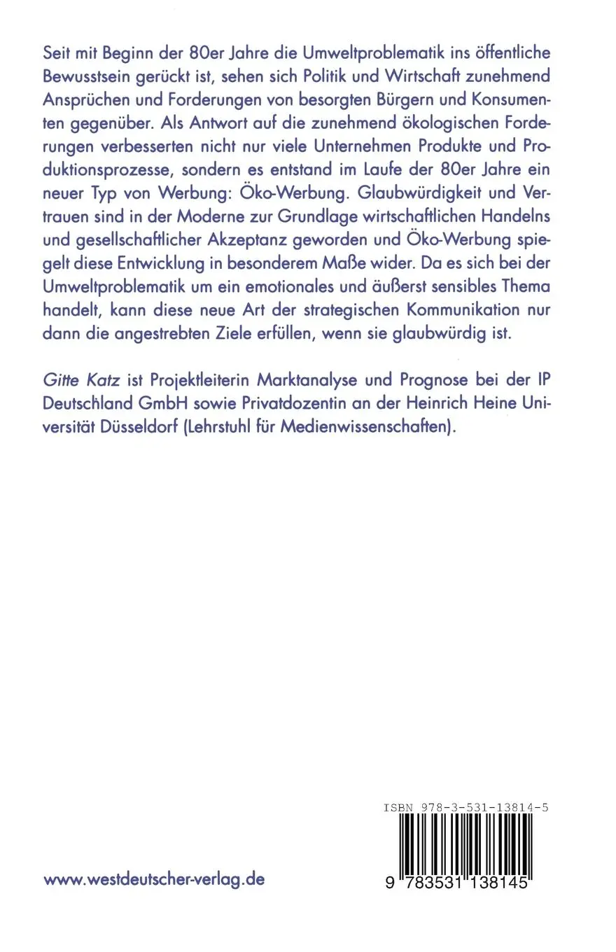 Rückseite: 9783531138145 | Wer's glaubt wird selig - oder? | Gitte Katz | Taschenbuch | 359 S.