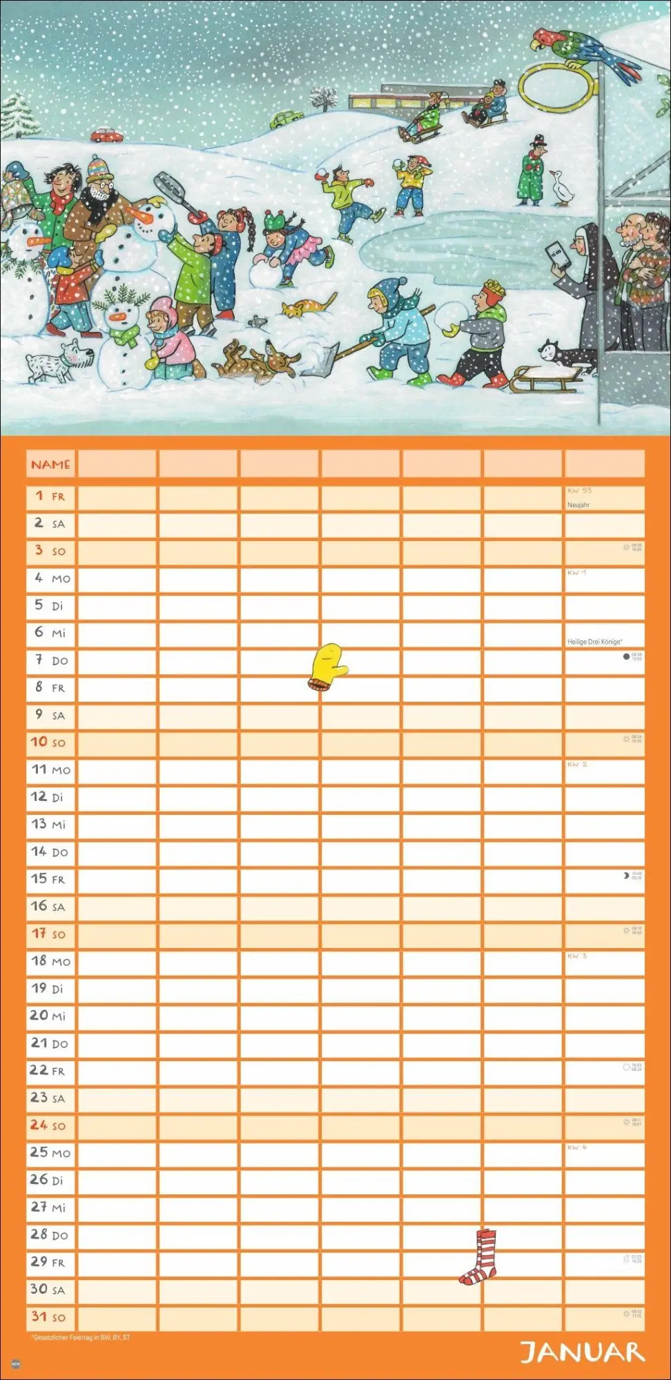 Bild: 9783756418145 | R.S. Berner Wimmlingen Mega-Familienplaner 2027 | Berner | Kalender