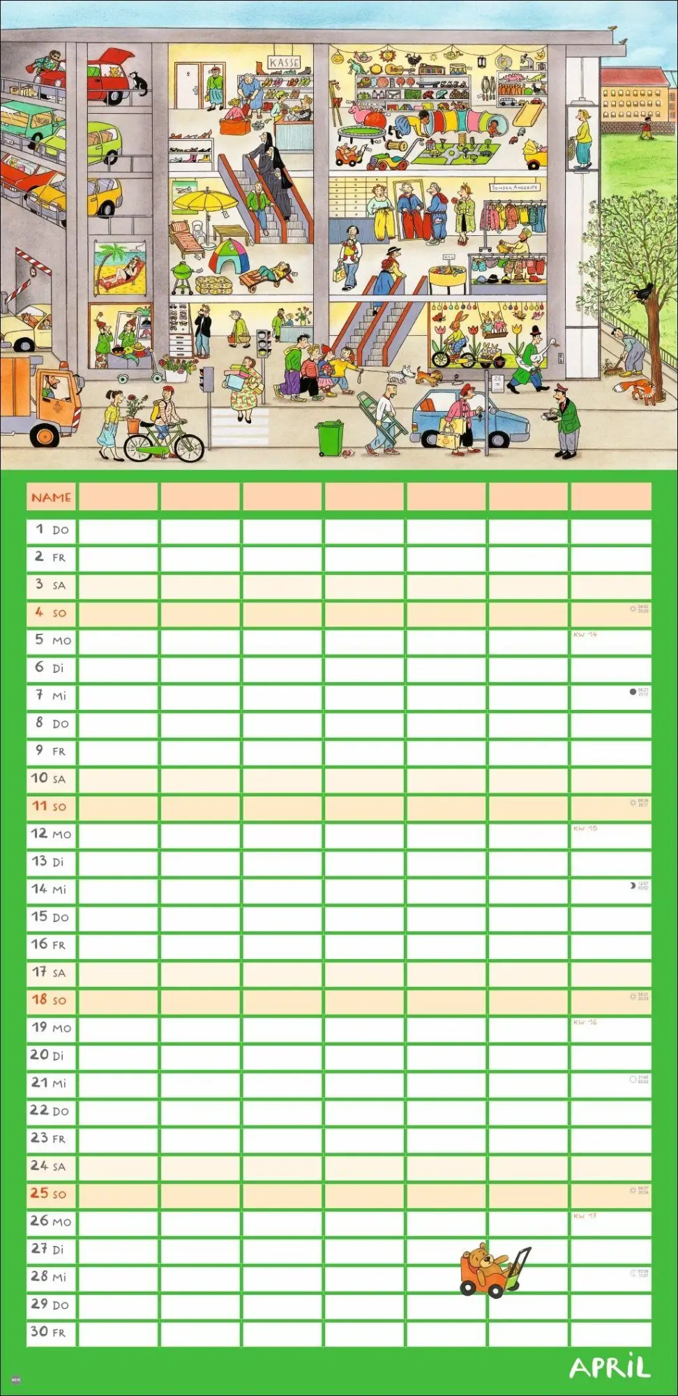 Bild: 9783756418145 | R.S. Berner Wimmlingen Mega-Familienplaner 2027 | Berner | Kalender