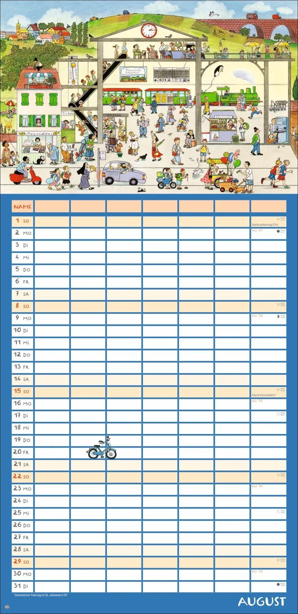 Bild: 9783756418145 | R.S. Berner Wimmlingen Mega-Familienplaner 2027 | Berner | Kalender