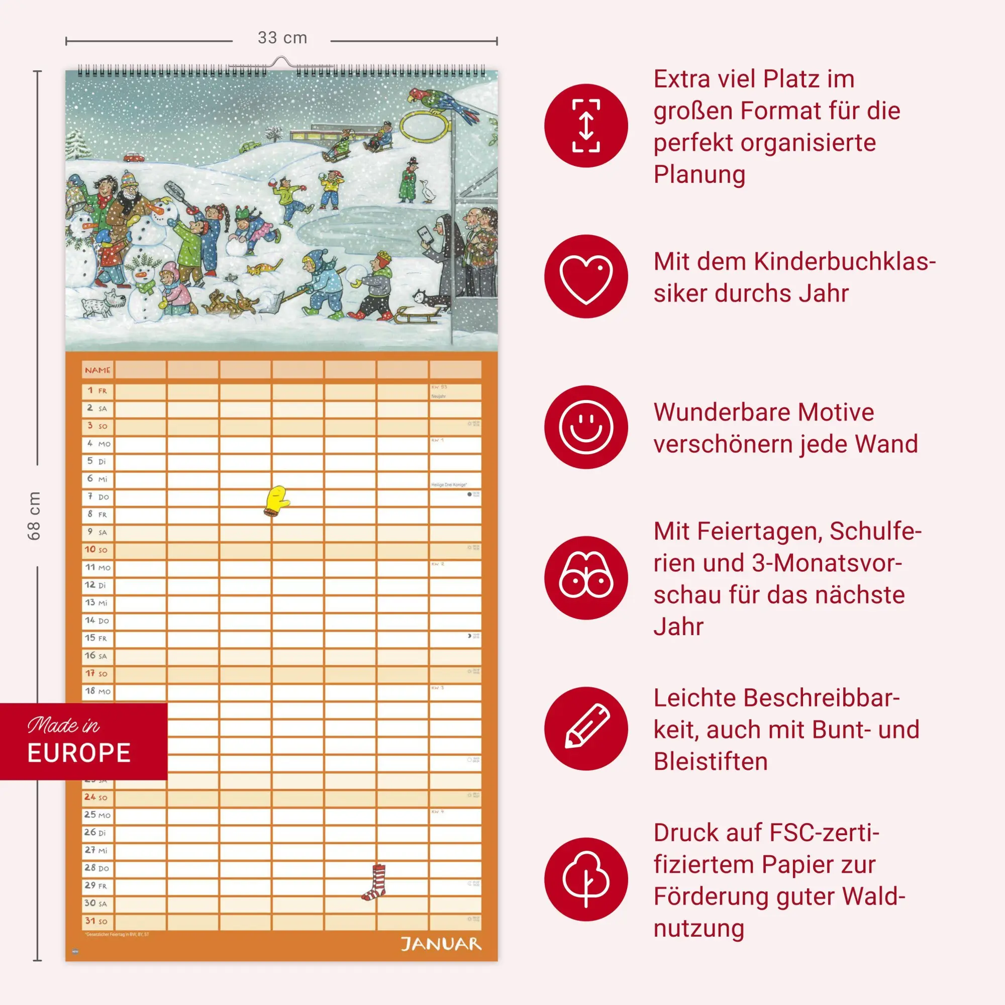 Bild: 9783756418145 | R.S. Berner Wimmlingen Mega-Familienplaner 2027 | Berner | Kalender