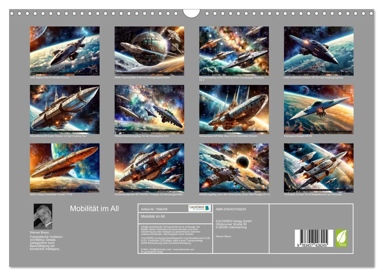 Bild: 9783457428245 | Mobilität im All (Wandkalender 2026 DIN A3 quer), CALVENDO...