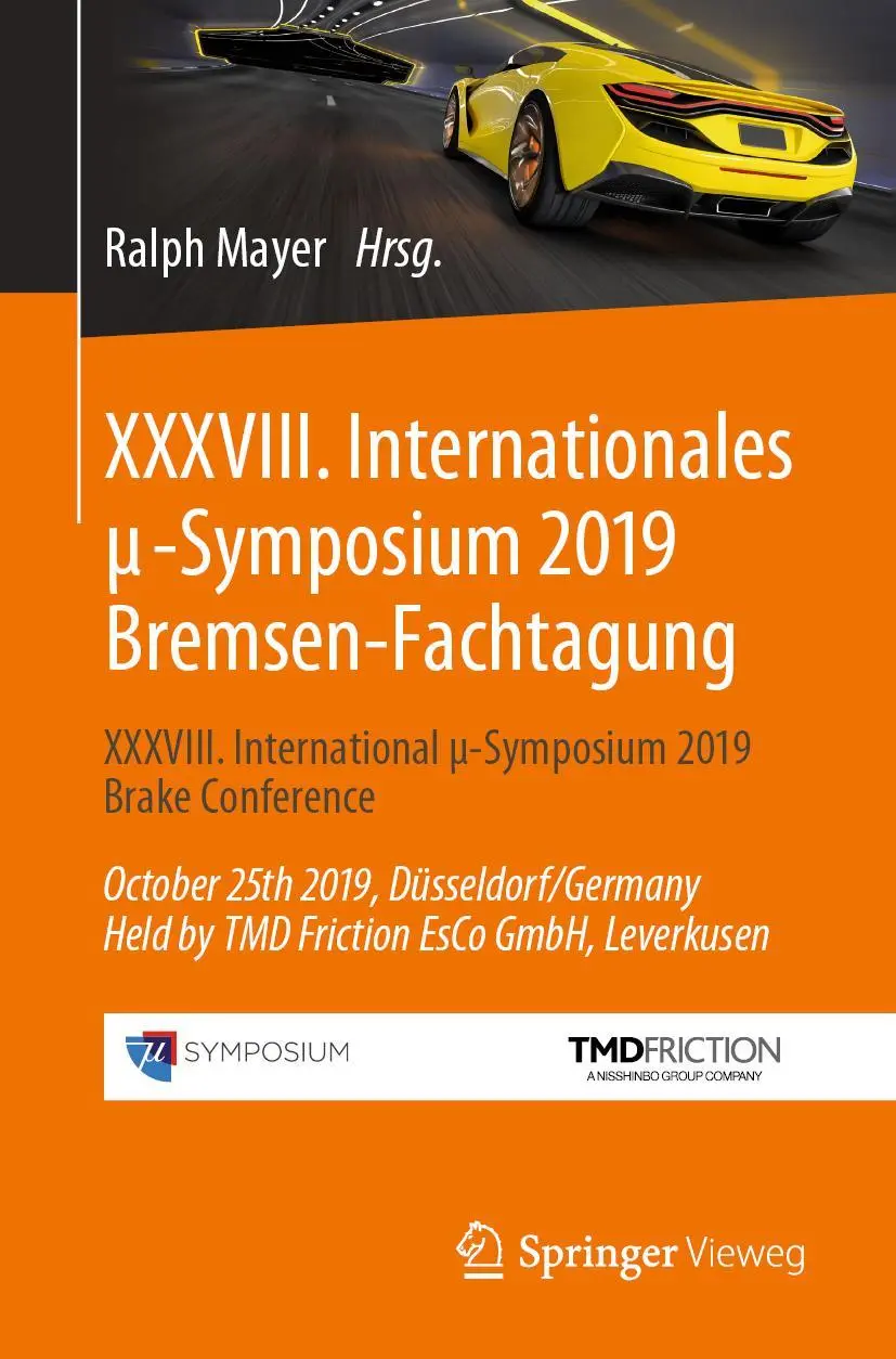 Cover: 9783662598245 | XXXVIII. Internationales ¿-Symposium 2019 Bremsen-Fachtagung | Mayer