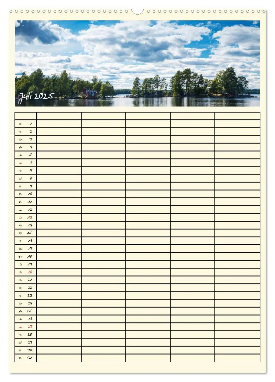 Bild: 9783457038345 | Urlaubsparadiese - Familienplaner (Wandkalender 2025 DIN A2 hoch),...