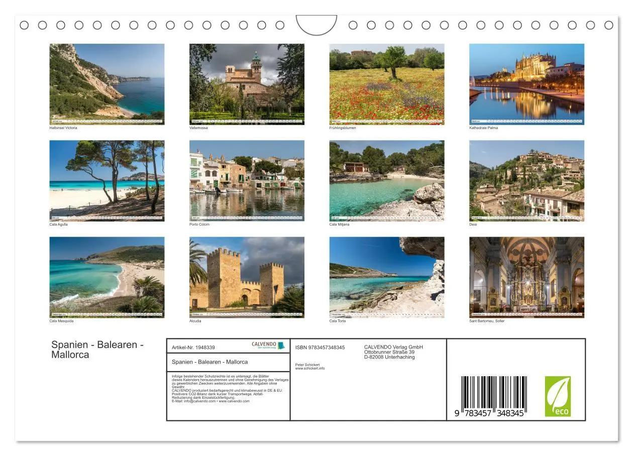 Bild: 9783457348345 | Spanien - Balearen - Mallorca (Wandkalender 2026 DIN A4 quer),...