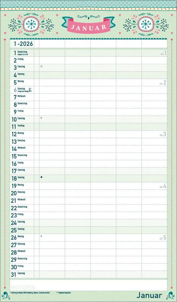 Bild: 9783731888345 | Familienplaner Vintage 2026 | Verlag Korsch | Kalender | 14 S. | 2027