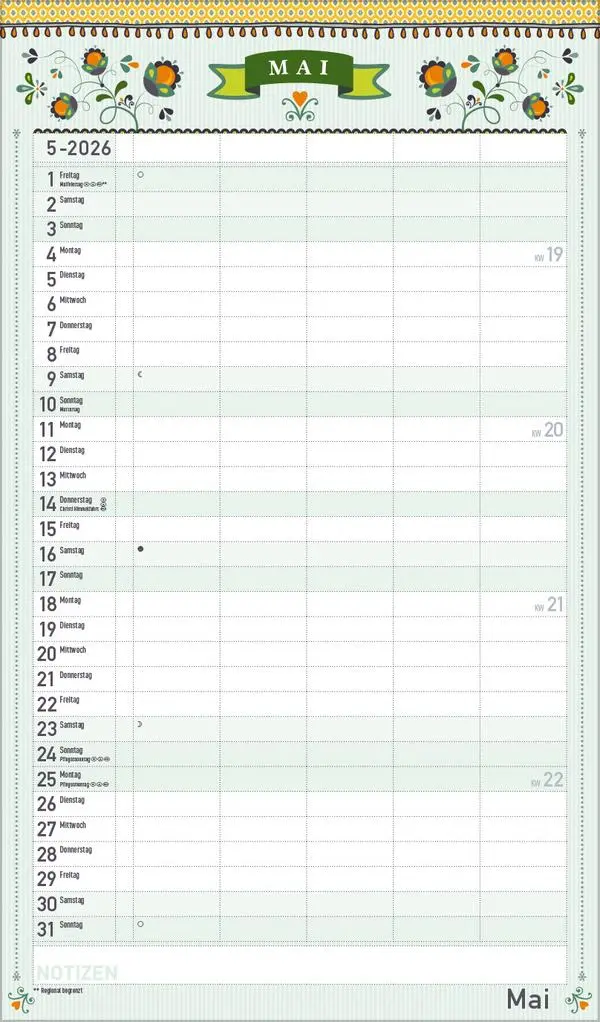 Bild: 9783731888345 | Familienplaner Vintage 2026 | Verlag Korsch | Kalender | 14 S. | 2027
