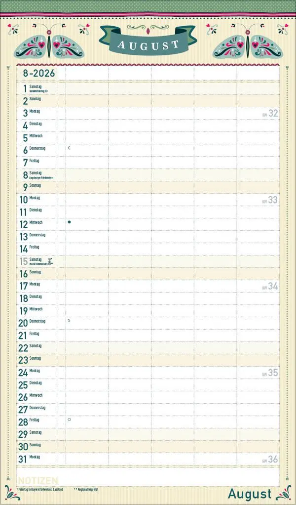 Bild: 9783731888345 | Familienplaner Vintage 2026 | Verlag Korsch | Kalender | 14 S. | 2027