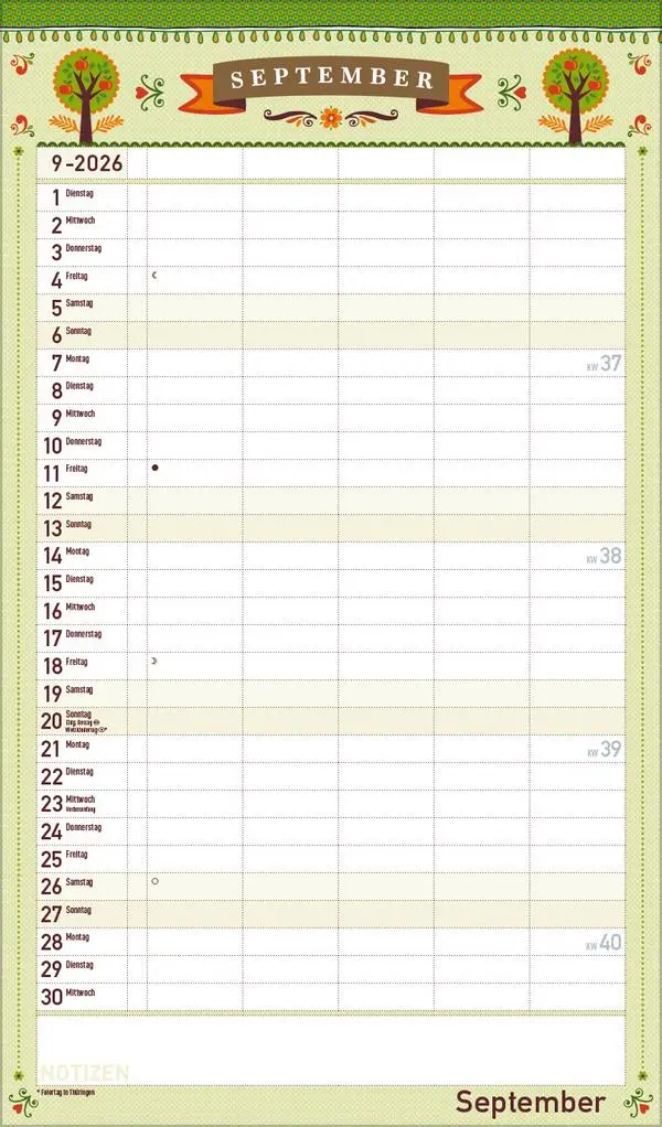 Bild: 9783731888345 | Familienplaner Vintage 2026 | Verlag Korsch | Kalender | 14 S. | 2027