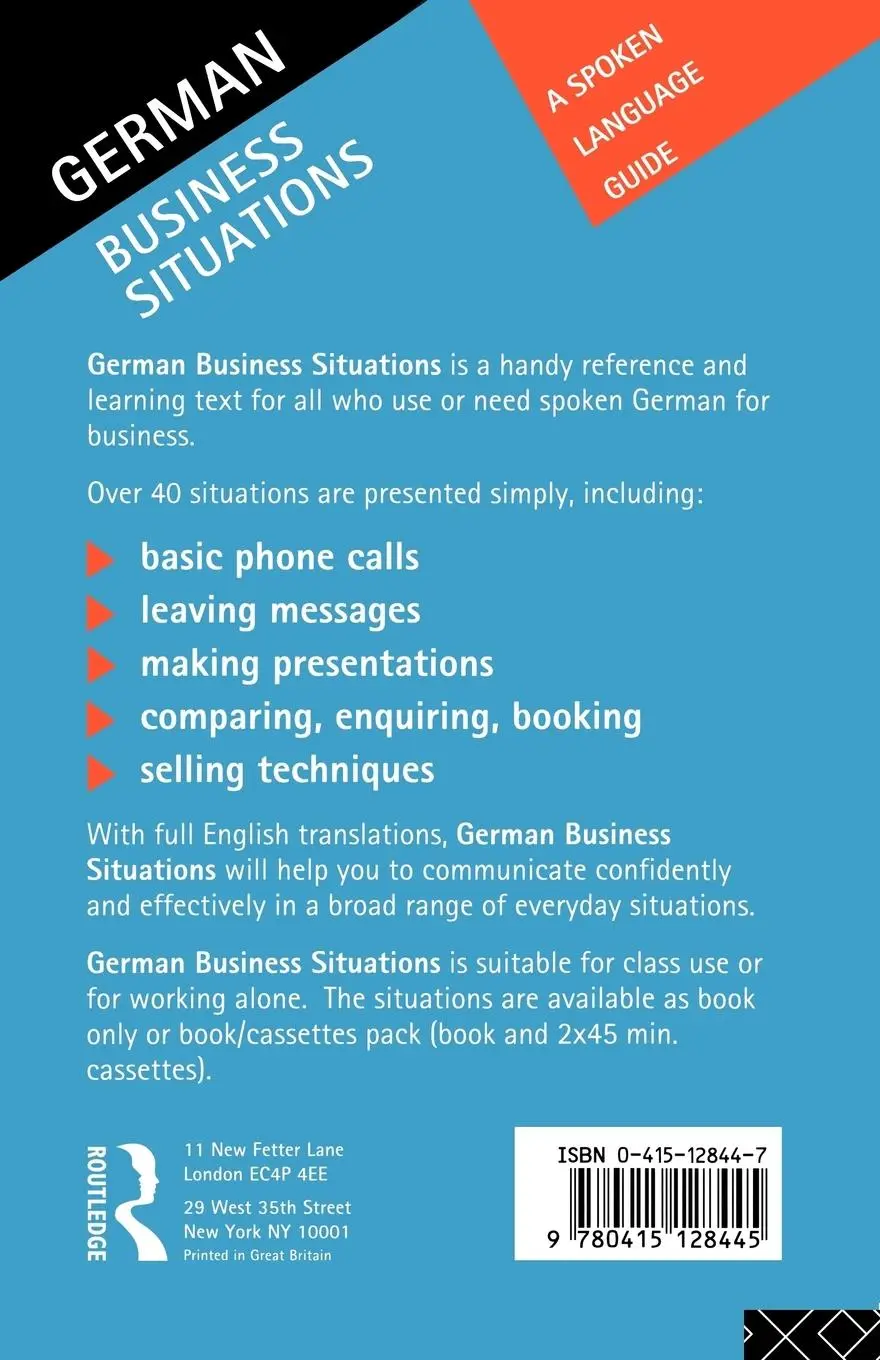 Rückseite: 9780415128445 | German Business Situations | Paul Hartley (u. a.) | Taschenbuch | 1995