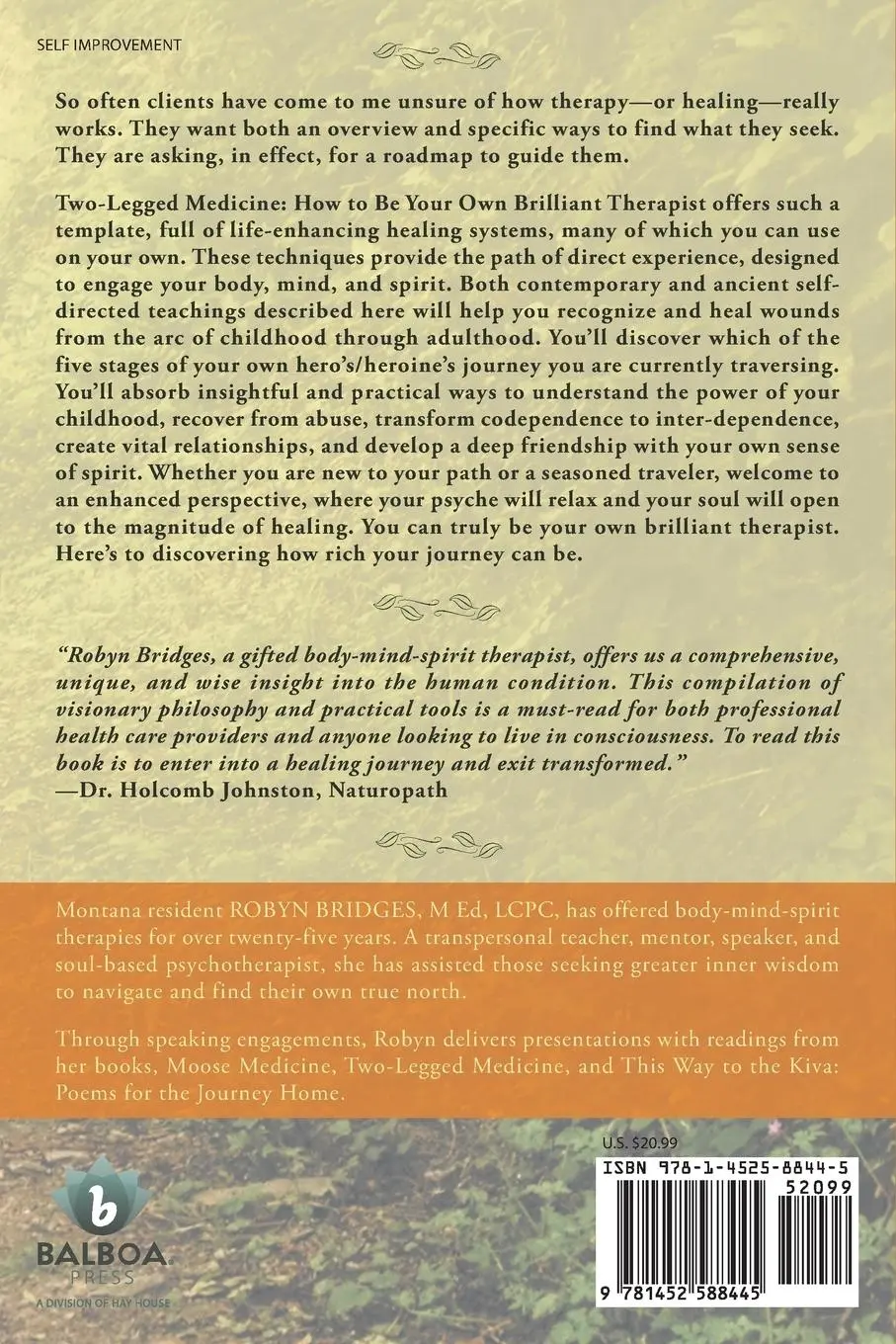 Rückseite: 9781452588445 | Two-Legged Medicine | How to Be Your Own Brilliant Therapist | Bridges