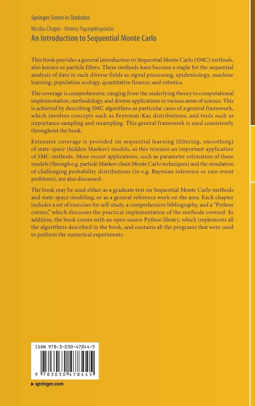 Rückseite: 9783030478445 | An Introduction to Sequential Monte Carlo | Papaspiliopoulos (u. a.)