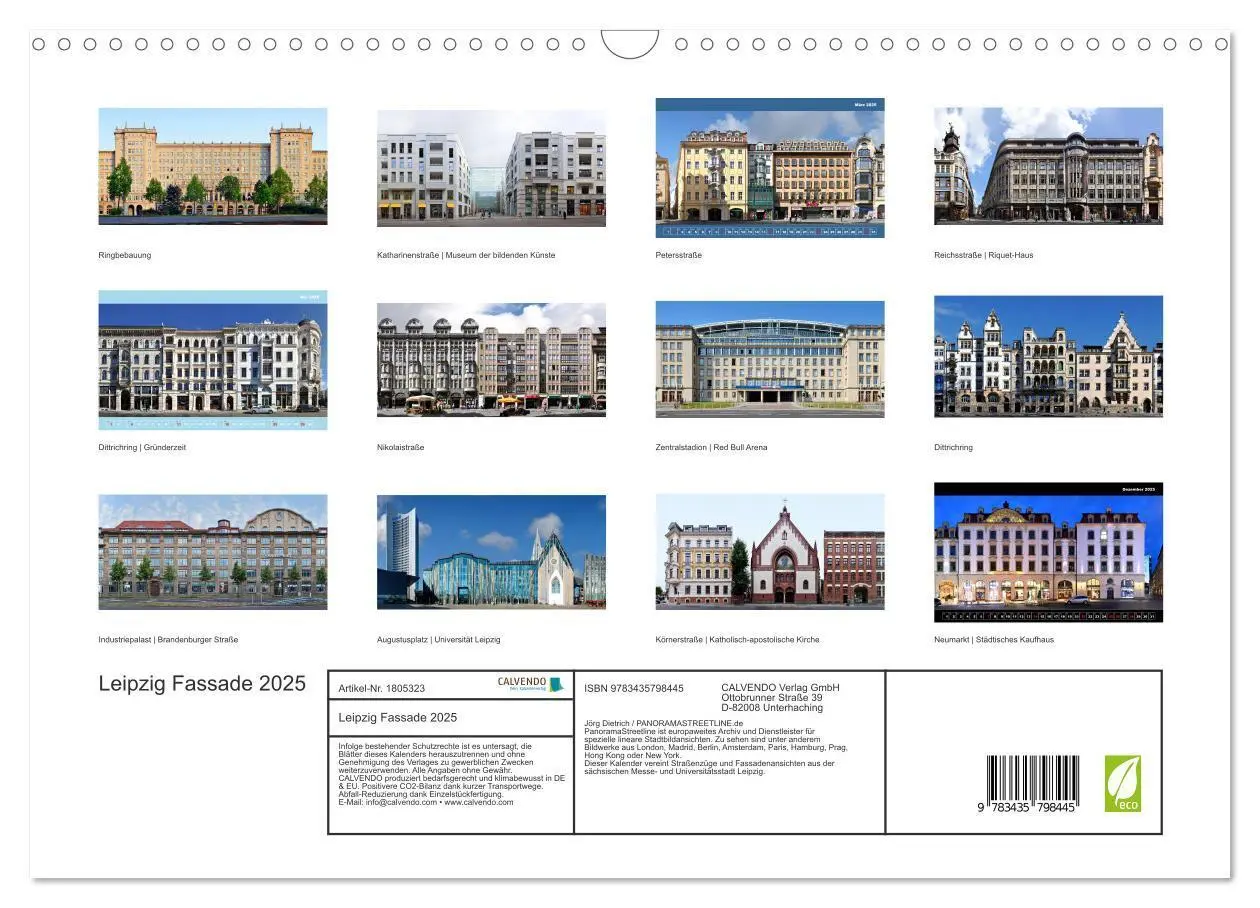 Bild: 9783435798445 | Leipzig Fassade 2025 (Wandkalender 2025 DIN A3 quer), CALVENDO...
