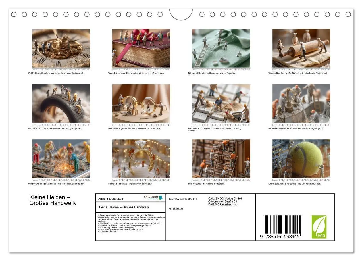Bild: 9783516598445 | Kleine Helden - Großes Handwerk (Wandkalender 2026 DIN A4 quer),...