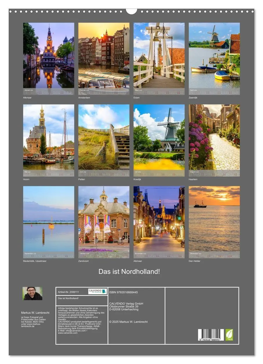 Bild: 9783516668445 | Das ist Nordholland! (Wandkalender 2026 DIN A2 hoch), CALVENDO...