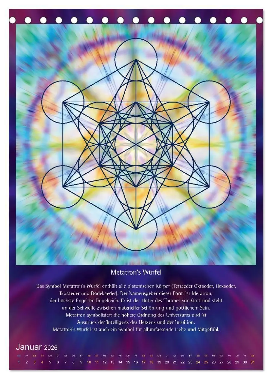 Bild: 9783516738445 | Heilige Geometrie und Bilder der Neuen Zeit (Tischkalender 2026 DIN...