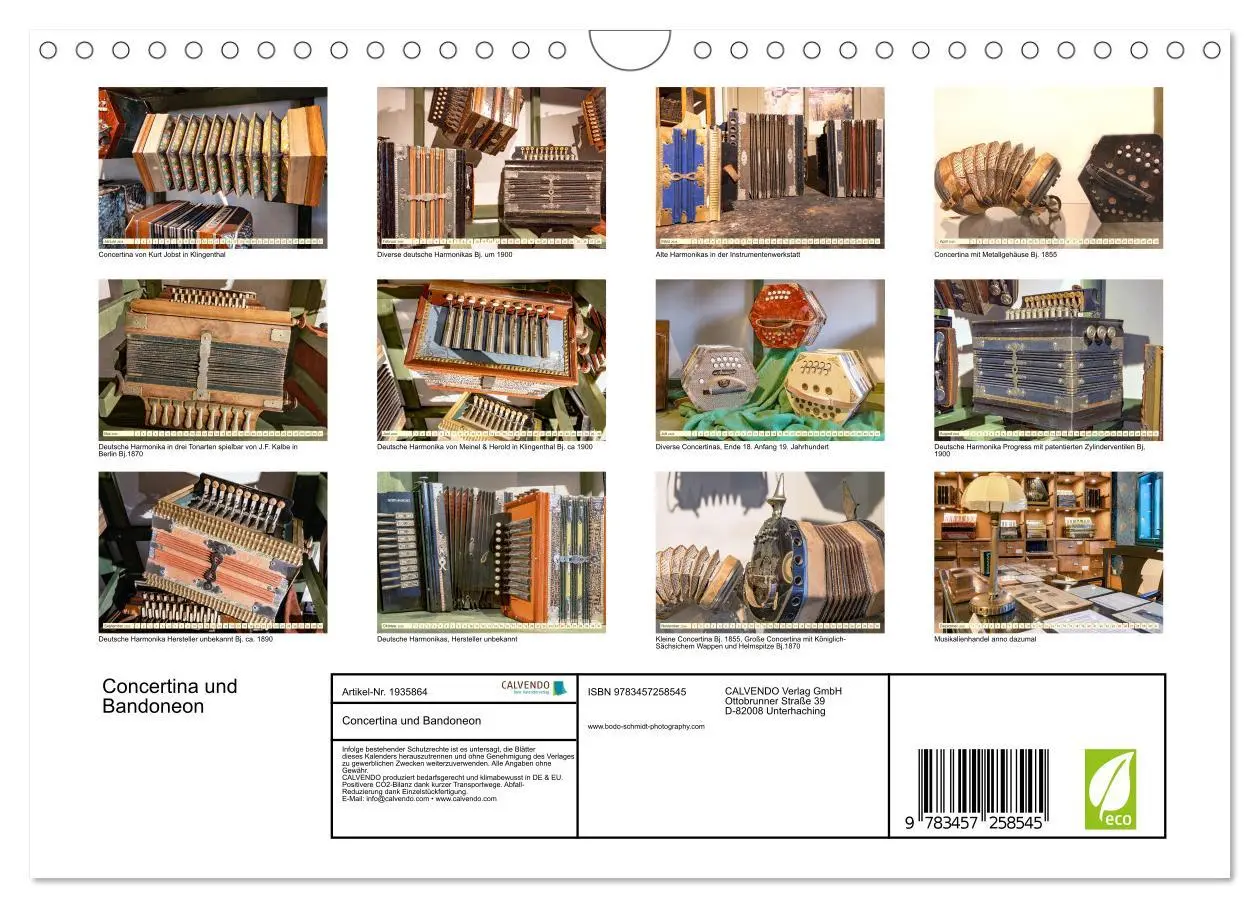 Bild: 9783457258545 | Concertina und Bandoneon (Wandkalender 2026 DIN A4 quer), CALVENDO...